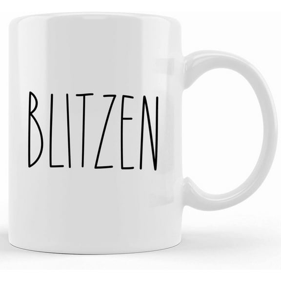 Personalized Blitzen Reindeer Mug Christmas Mug Christmas Decor Inspired Girlfriend Gift For Women Gift For Her Best Friend Santa Mugs, Ceramic Novelty Coffee Mug, Tea Cup, Gift Present For Birthday,