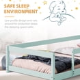 thumbnail image 5 of PORKISS Twin Bed Frame for Kids Boys Girls, Solid Wood Platform Bed with House-shaped Headboard, Floor Bed, Light Green, 5 of 11