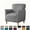 Dark Gray, variant on Stretch Armchair Slipcover Anti-Slip Furniture Protector Velvet 1-Piece Banquet Armchair Slipcover for Living Room, Friendly for Pets, Mid Century Modern Style (Black)