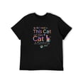 thumbnail image 2 of Cat Lady Shirt Humorous All I Need is Cats Printed T-Shirt Vibrant Multi-Color Text Design with Cute Kitty Graphics Comfortable Daily Wear Tee for Cat Lovers, 2 of 9