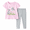 WMHLGST26A175, variant on Toddler/Little Girls 2–7T Yellow Hello Spring Bunny T-Shirt and Shorts Outfit, Size 6T