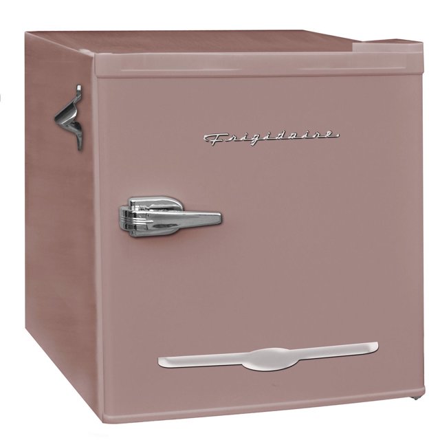 Frigidaire 1.6 Cu. ft. Retro Mini Fridge with Side Bottle Opener, Compact Refrigerator with Freezer Compartment, Coral