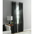 thumbnail image 2 of (3 pack) Mainstays Light Filtering Tab Top Curtain Panel Set, Set of 2, Black, 37" W x 95” L, 2 of 6