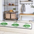 thumbnail image 3 of Art Poster Vector Illustration with Green Glitter Lips Print Isolated on White Background Hallway Runner Rug 2'x6' Kitchen Rug with Rubber Backing Non Slip Entryway Rug Runner, 3 of 6