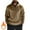 Khaki, variant on QUINDOS Mens Sweatshirt Tall Letter Print Polar Fleece Hoodies for Men Elastic Long Sleeve Casual Button Pullover Tops Kangaroo Pocket