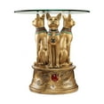 thumbnail image 2 of Design Toscano Royal Golden Bastet Egyptian Side Table, 2 of 3