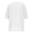 thumbnail image 4 of DDAPJ pyju Linen Shirts for Women 2025 Trendy Side Slit Short Sleeve Tops Dressy Casual V Neck Blouses White XXL, 4 of 6