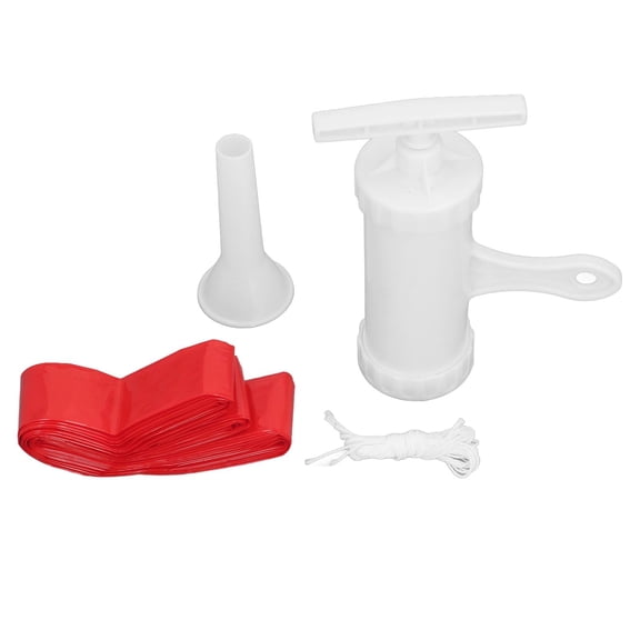 BOKYAN High‑Heat Plastic Sausage Casings with Manual Stuffer Tubes – Red, 6.69×7.87×2.36 in, Ideal for Homemade Ham & Sausage