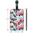 thumbnail image 2 of Flamingos & Butterflies - Luggage ID Tags / Suitcase Identification Cards - Set of 2, 2 of 5