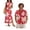 Tropical Flower Red, variant on Jeiento Tropical Flower Couples Matching Outfits Breathable Button Down Hawaiian Shirt Red Summer Beach Flowy Dress