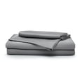 thumbnail image 1 of Sleepgram Viscose from Bamboo Cal King Sheets, 2 Pillowcases, Grey Stone, 1 of 7