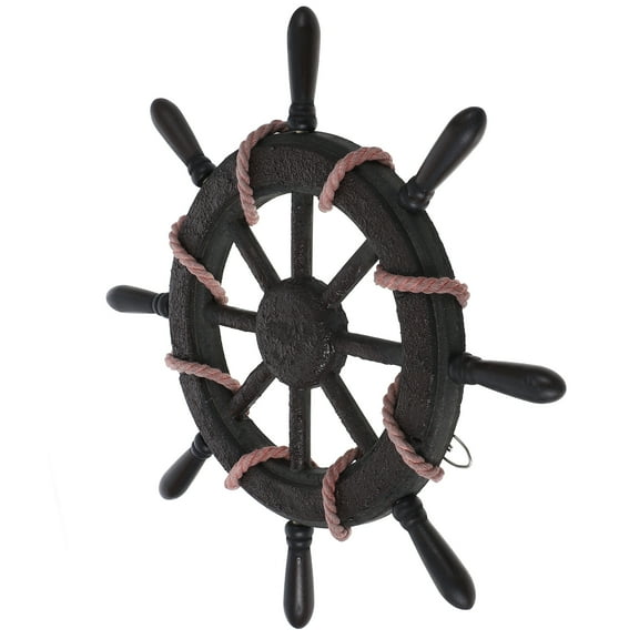 Raindrops Rustic Wooden Ship Wheel Wall Decor Nautical Style Wood Wall Hanging 1 Piece