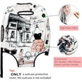 thumbnail image 2 of Luggage Cover Approved Travel Suitcase Protector Girls Pink Bow Tie Eiffel Tower Elastic Washable Baggage Covers for 18-20 inch Luggage(S), 2 of 6