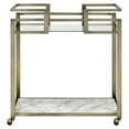 thumbnail image 2 of ACME Neilo Kitchen Cart in Clear and Wire Brass, 2 of 4