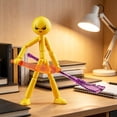 thumbnail image 4 of Stickman Collectable Action Figures, 7" Posable Action Figures with 7 Weapons, Collectable Stop Motion Action Funny Toys with Base for Desktop Decor Display, 4 of 5