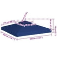thumbnail image 2 of vidaXL Gazebo Canopy Dark Blue Polyester with PVC coating 9.8ft x 9.8ft, 2 of 5