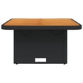 thumbnail image 3 of vidaXL Garden Table Black 80x80x71 cm Poly Rattan and Acacia Wood, 3 of 5