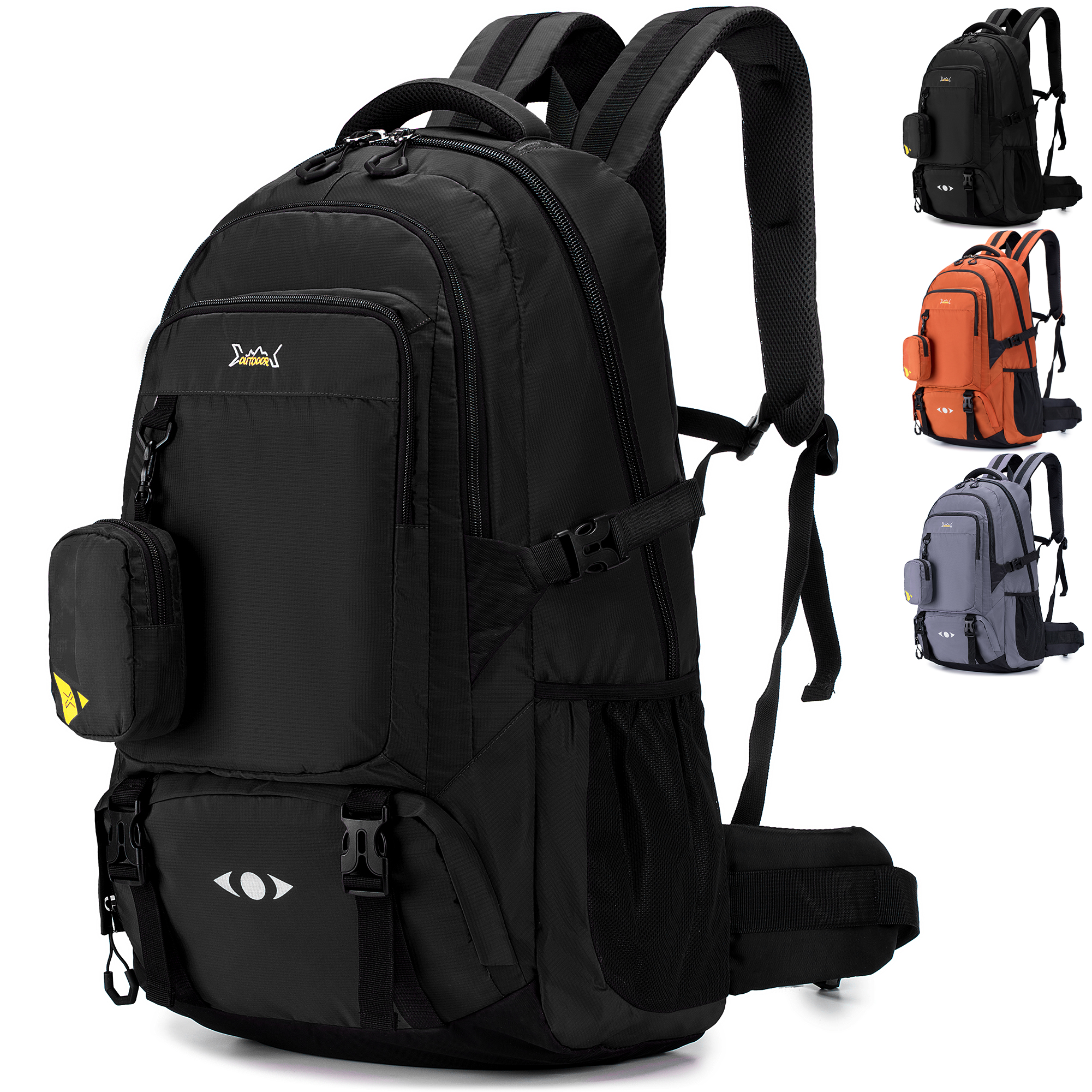 BAGZY Travel Backpack 70L Trekking Backpack Laptop Backpack 15.6 inch Large Cabin Bag Rucksack Cabin Hand Luggage Suitcase Daypack Travel Bag (Black) - image 1 of 6