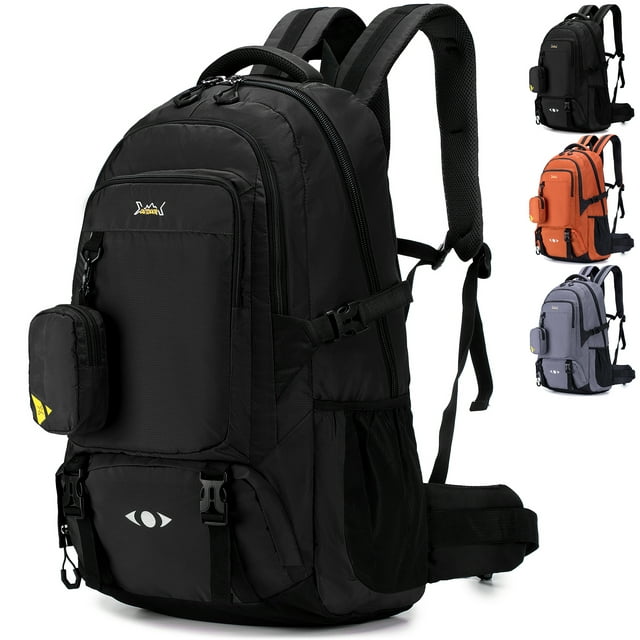 BAGZY Travel Backpack 70L Trekking Backpack Laptop Backpack 15.6 inch Large Cabin Bag Rucksack Cabin Hand Luggage Suitcase Daypack Travel Bag (Black)