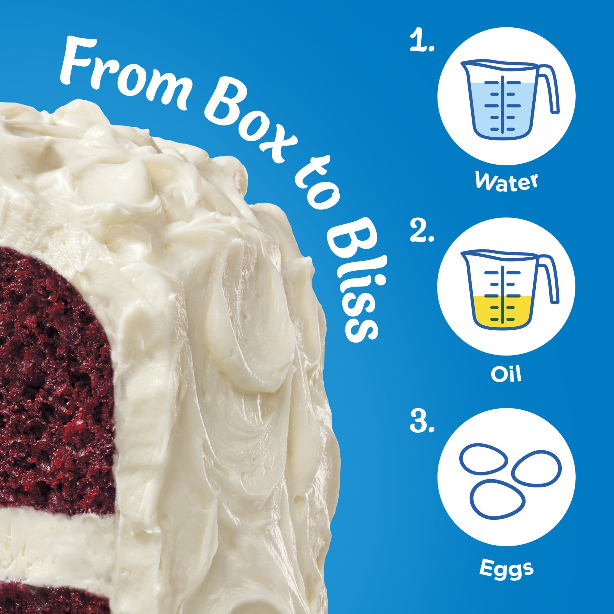 (2 pack) Pillsbury Moist Supreme Red Velvet Cake Mix, 15.25 oz Box