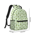thumbnail image 2 of Yiaed Green Avocado Print School Backpack College Backpack Daypacks for Students High School Spacious and Durable Daypack for Work and Travel-One Size, 2 of 6