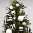 thumbnail image 4 of 8-30cm 1-6pcs Christmas Tree Decoration White Black Balls Christmas Home Holiday Party Ornaments Hanging Ball 2025 New Year Gift, 4 of 5