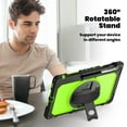 thumbnail image 4 of Case for Samsung Galaxy Tab S10 FE+ Plus 13.1 inch 2025 with Screen Protector, 360 Degree Rotating Kickstand Hand Strap Heavy Duty Shockproof Cover with Shoulder Strap, Lime PC, 4 of 7
