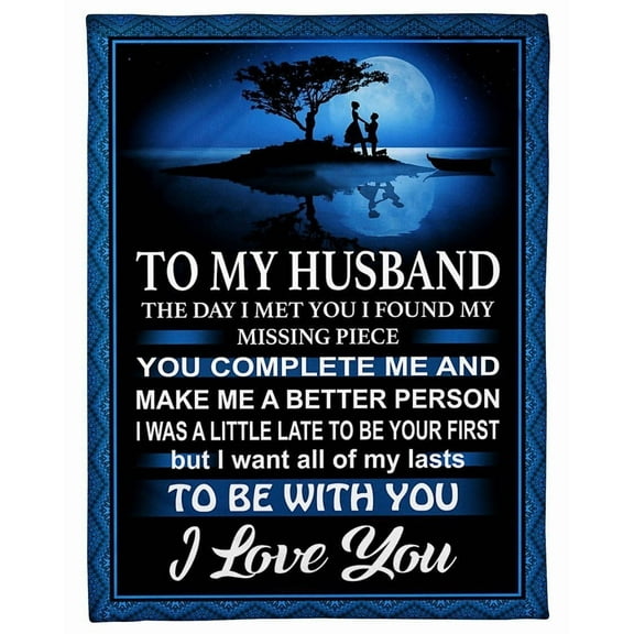 To My Husband To Be With You, I Love You,Fleece Blanket,Husband Home Decor Bedding Couch Sofa Soft, 30x40in Fleece Blanket