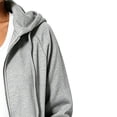 thumbnail image 4 of Aezemi Women Outdoor Hooded Sweatshirts Full Zip Knee Length Drawstring Fashion Comfy Outfits Coat Trendy Long Sleeve Zip up Workout Casual Tunic Hoodie Blouses with Pockets XXL, 4 of 5