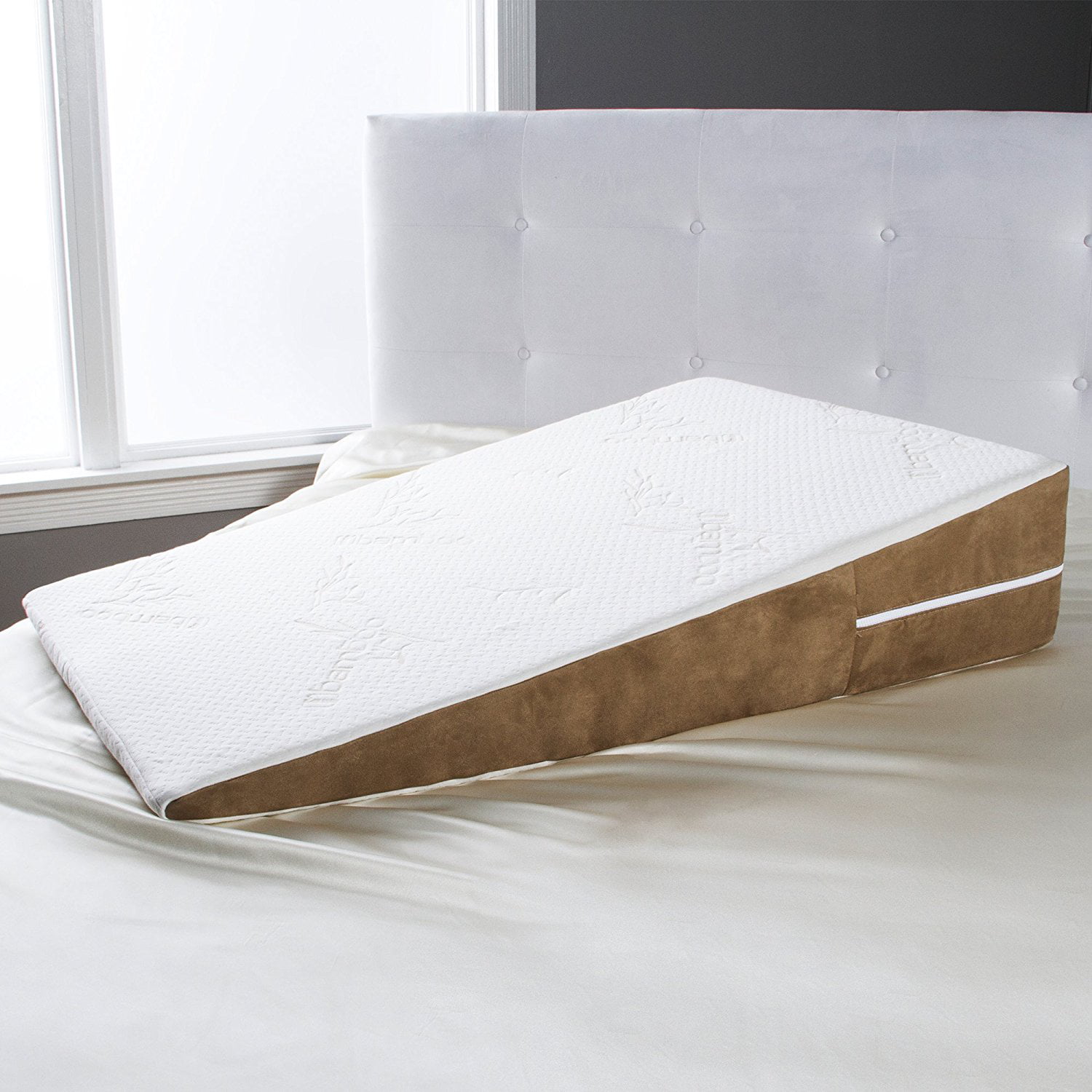 Avana Contoured Bed Wedge Support Pillow with Bamboo Cover for Side Sleepers Original Memory Foam