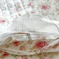 thumbnail image 4 of Funda de edredón suave 100% algodón, colcha de calidad superior, funda de almohada acolchada con diamantes florales, juego de funda de edredón con volantes, 4 of 5
