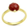 thumbnail image 1 of Women Flash Gold Brass Ring with Synthetic in Siam - Size 7, 1 of 1