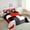 Black Red, variant on Erosebridal Orange Rectangle Bedding Twin Comforter Set,Geometric Sqare Down Comforter,Abstract Artwork Bedding Sets Twin with Comforter,Super Cozy Plaid Bedroom Decorative,Reversible,3pcs