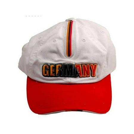 World Cup Germany Vintage Adjustable Buckle Soccer Cap- W/ Flag strip