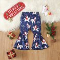 thumbnail image 6 of NOLDARES Toddler Baby Girl Clothes Infant Toddler Christmas Long Sleeve Tops Flare Pants Fall Winter Outfits Sets with Headband(T605-Red), 6 of 9