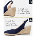 thumbnail image 5 of Womens Wedge Sandals Espadrilles Closed Toe Slingback Buckle Strap Comfortable Casual Summer Wedges Shoes, 5 of 5