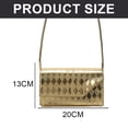 thumbnail image 2 of Bolso pequeño de moda Bolso de PU para debajo del brazo Bolso de primavera de un solo hombro para debajo del brazo dorado, 2 of 5