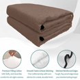 thumbnail image 4 of King Quilt Set 96''x106'', Pure Brown Lightweight Summer Bedspread Coverlet Set with 2 Pillow Shams, Simple Solid Color Breathable All Season Quilt Bedding for Bedroom/Guest Room, 4 of 9