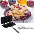 thumbnail image 2 of Waffle Pan Baking Mold,Portable Non-stick Waffle Maker Egg Waffle Mold Breakfast Maker,Non-stick Belgian Waffle Maker Household Kitchenware, 2 of 7