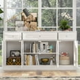 thumbnail image 4 of Timechee 104.3"x82.3" Complete Entertainment Wall Unit White TV Stand Display White - TV Stand Only, 4 of 5