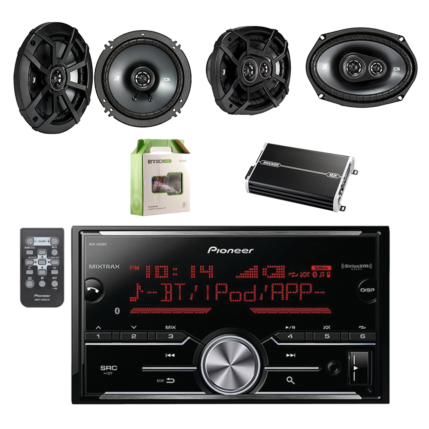 Pioneer Vehicle Digital Media 2DIN Receiver W/Bluetooth W/Kicker 6.9