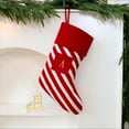 thumbnail image 2 of Beautynvta Christmas Stockings with Initials, Letter A Embroidered Xmas Stockings, Red White Striped Knitted Xmas Stockings for Fireplace Holiday Party Family Decor, 2 of 6