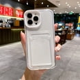 thumbnail image 2 of CYH Transparent Card Slot Bag Holder Case For iPhone 14 13 11 12 15 Pro Max Mini X XR XS 7 8 Plus Clear Shockproof Soft Wallet Cover Gift, 2 of 7