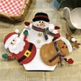 thumbnail image 5 of Disfraz de soporte para cubiertos de Navidad Meskcv 6 uds alce muñeco de nieve Papá Noel, 5 of 5