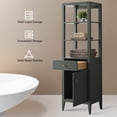 thumbnail image 3 of Vanity Art 21" Freestanding Linen Cabinet with Soft Close Door and Drawer, 3 of 6