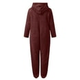 thumbnail image 5 of RUTAYY Children Girls Jumpsuits Soft Long Sleeve Color Block with Hooded Comfortable Loungewear Casual Holiday Romper, 5 of 5