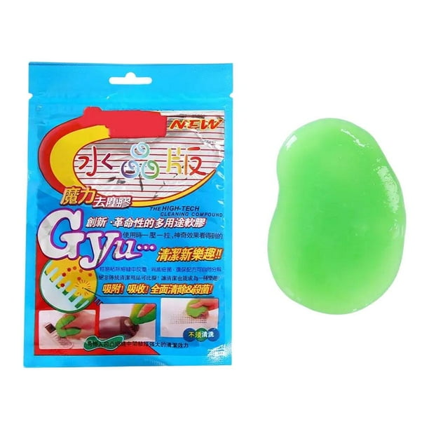 Slime adhesivo para limpieza de autos: ideal para limpiar rejillas de ventilación, portavasos y espacios de difícil acceso. Limpiador de polvo ecológico y reutilizable para interiores de autos.