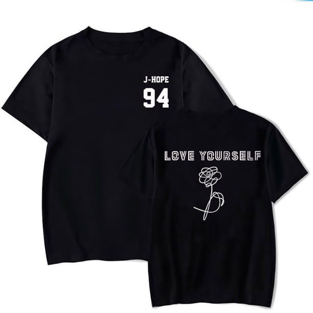 KPOP BTS Camiseta De Algodón JIMIN JUNGKOOK Álbum LOVE YOURSELF Tear Mismo Manga Corta Top Hombres Mujeres Más Tamaño Versión Coreana Suelta Pareja Casual Media