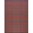 thumbnail image 2 of 5x7 Waterproof, Reversible Plastic Straw Outdoor Rugs for Patios | Also for Camping, RV, Deck, Porch, Balcony, Camp, Patio | Red, Stripes | Size: 5' x 6'11'', 2 of 9