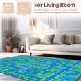 thumbnail image 2 of ODIKA 8' x 10' Machine Washable Non-Slip Area Rug, Whimsical Road High Traffic Rug, Blue, 12820, 2 of 7
